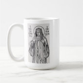 Mug Saint Hildegard de Bingen Abbess bénédictine (Gauche)