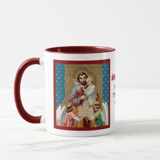 Mug Saint Joseph enterré recevant le Vatican Maquette (Gauche)
