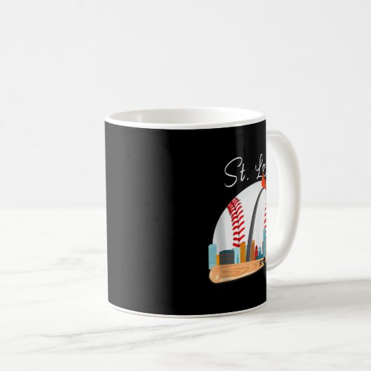 Mug Saint Louis Red Cardinal New Skyline Ball Design T (Devant droit)