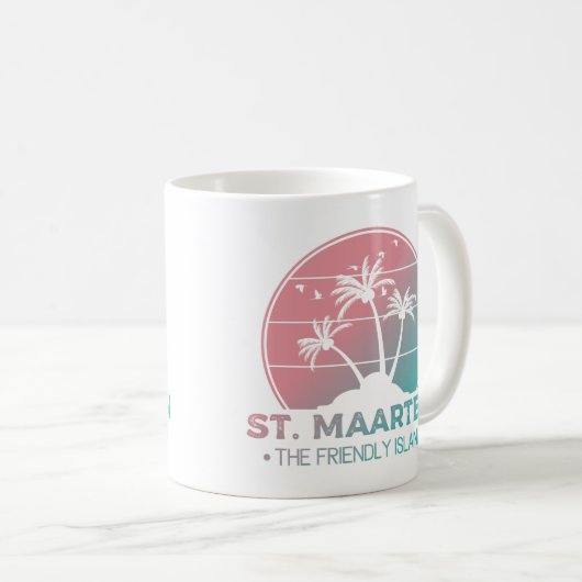 Mug Saint-Martin | Sint Martin Retro Gradient (Devant droit)
