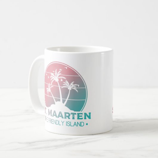 Mug Saint-Martin | Sint Martin Retro Gradient (Devant gauche)