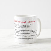 Mug Saint Nicolas : Icône de la Charité & Histoire Cad (Devant droit)
