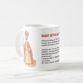 Mug Saint Nicolas : Icône de la Charité & Histoire Cad (Devant gauche)