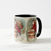 Mug Saint Nicolas victorien de Noël sur le toit (Devant droit)