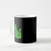 Mug Saint Patrick Day Shamrock Chat Lucky St patrick D (Devant gauche)