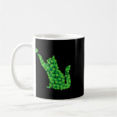 Mug Saint Patrick Day Shamrock Chat Lucky St patrick D (Gauche)