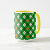 Mug Saint-Patrick irlandais couleur argyles (Devant droit)
