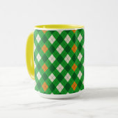 Mug Saint-Patrick irlandais couleur argyles (Devant gauche)