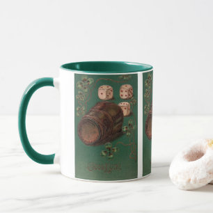 Mug Saint-Patrick vintage, Chance Irlandaise aux dés