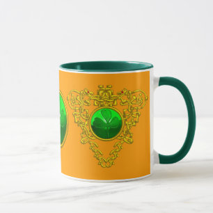 MUG SAINT PATRICK'S CELTIC KNOTS COEUR AVEC SHAMROCK