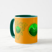 MUG SAINT PATRICK'S CELTIC KNOTS COEUR AVEC SHAMROCK (Devant gauche)