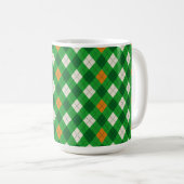 Mug Saint Patrick's Day couleur Irlandaise argyles (Devant droit)