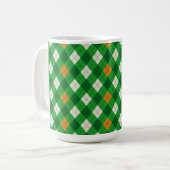 Mug Saint Patrick's Day couleur Irlandaise argyles (Devant gauche)