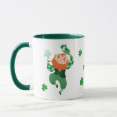 Mug Saint Patrick's Day Cute Leprechaun Personnalisé (Gauche)