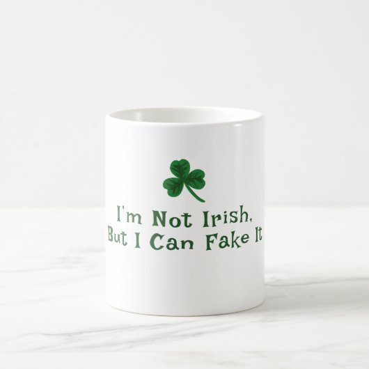 Mug Saint Patrick's Day, Drôle Texte Faux Irlandais (Centre)