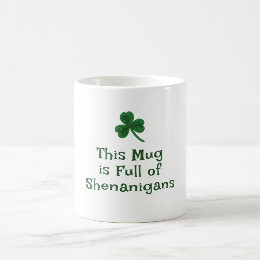 Mug Saint Patrick's Day, Drôle Texte Shenanigans et (Centre)
