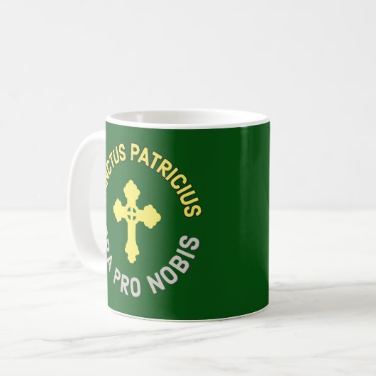 Mug Saint Patrick's Day Élégante messe latine (Devant gauche)