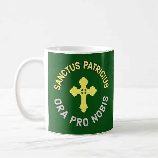 Mug Saint Patrick's Day Élégante messe latine (Gauche)