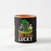 Mug Saint Patrick's Day Être chanceux (Centre)