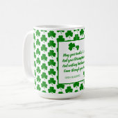 Mug Saint Patrick's Day Irish Blessing Green Shamrock (Devant gauche)