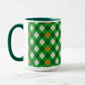 Mug  Saint Patrick's Day Irish colored argyle (Gauche)