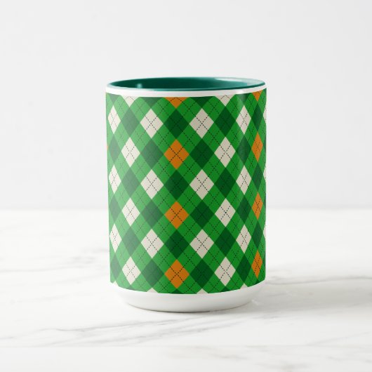 Mug  Saint Patrick's Day Irish colored argyle (Centre)