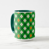 Mug  Saint Patrick's Day Irish colored argyle (Devant gauche)