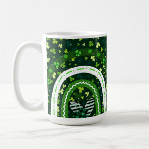 Mug Saint Patrick's Day Shamrock and Heart Design