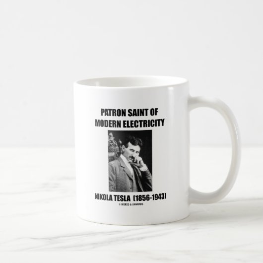 Mug Saint patron de l'électricité moderne (Nikola (Droite)