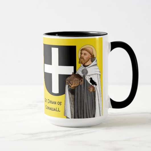 Mug Saint Piran de Cornwall (SAE 01) et son bouclier (Droite)