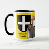 Mug Saint Piran de Cornwall (SAE 01) et son bouclier (Gauche)