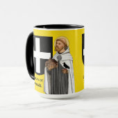 Mug Saint Piran de Cornwall (SAE 01) et son bouclier (Devant gauche)