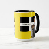 Mug Saint Piran de Cornwall (SAE 01) et son drapeau (Devant droit)
