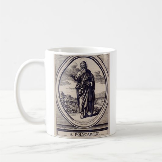 Mug Saint Polycarpe de Smyrne Martyr et Père de l'Égli (Gauche)