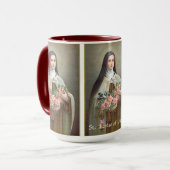 Mug Saint-Thérèse de Lisieux la Petite Fleur (BJE 01) (Devant gauche)