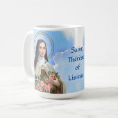 Mug Saint-Thérèse de Lisieux la Petite Fleur (BJE 01) (Devant gauche)