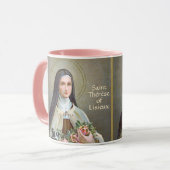 Mug Saint-Thérèse de Lisieux la Petite Fleur (BJE 01) (Devant gauche)