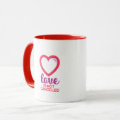 Mug Saint Valentin 2021 : L'amour n'est pas annulé (Devant gauche)