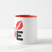 Mug Saint-Valentin AMOUR Baiser et Cœur (Centre)