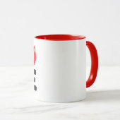 Mug Saint-Valentin AMOUR Baiser et Cœur (Devant droit)