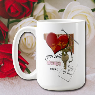 Mug Saint Valentin amour clé de mon coeur