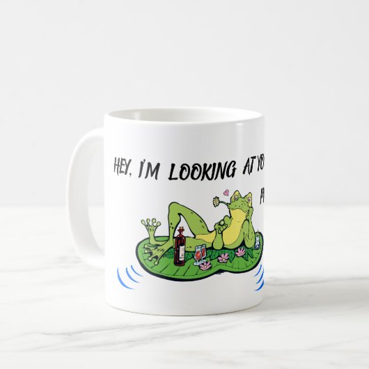 Mug Saint Valentin Amour drôle Baiser Frog (Devant gauche)