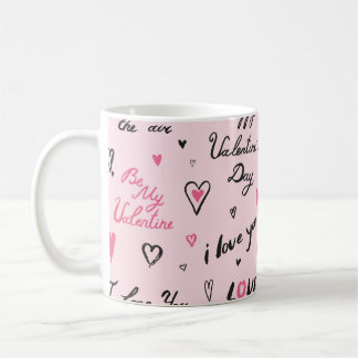 Mug Saint-Valentin : Arrière - plan "Je t'aime".