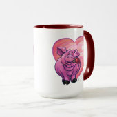 Mug Saint Valentin au cochon (Devant droit)