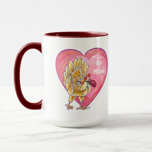 Mug Saint-Valentin au poulet (Gauche)