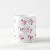 Mug Saint-Valentin aux coeurs roses (Centre)