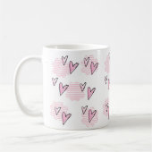 Mug Saint-Valentin aux coeurs roses (Gauche)