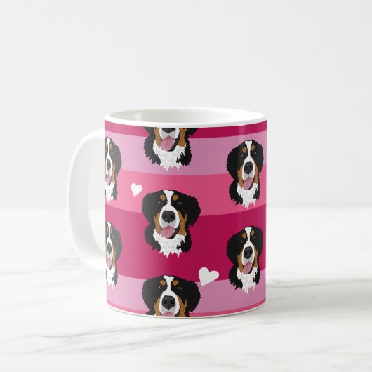 Mug Saint Valentin Bernese Mountain Dog (Devant gauche)