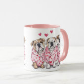Mug Saint-Valentin Bouledogue Anglais (Devant droit)