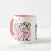 Mug Saint-Valentin Bouledogue Anglais (Devant gauche)